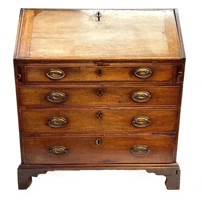 Lot 213 - A George III fruitwood bureau.