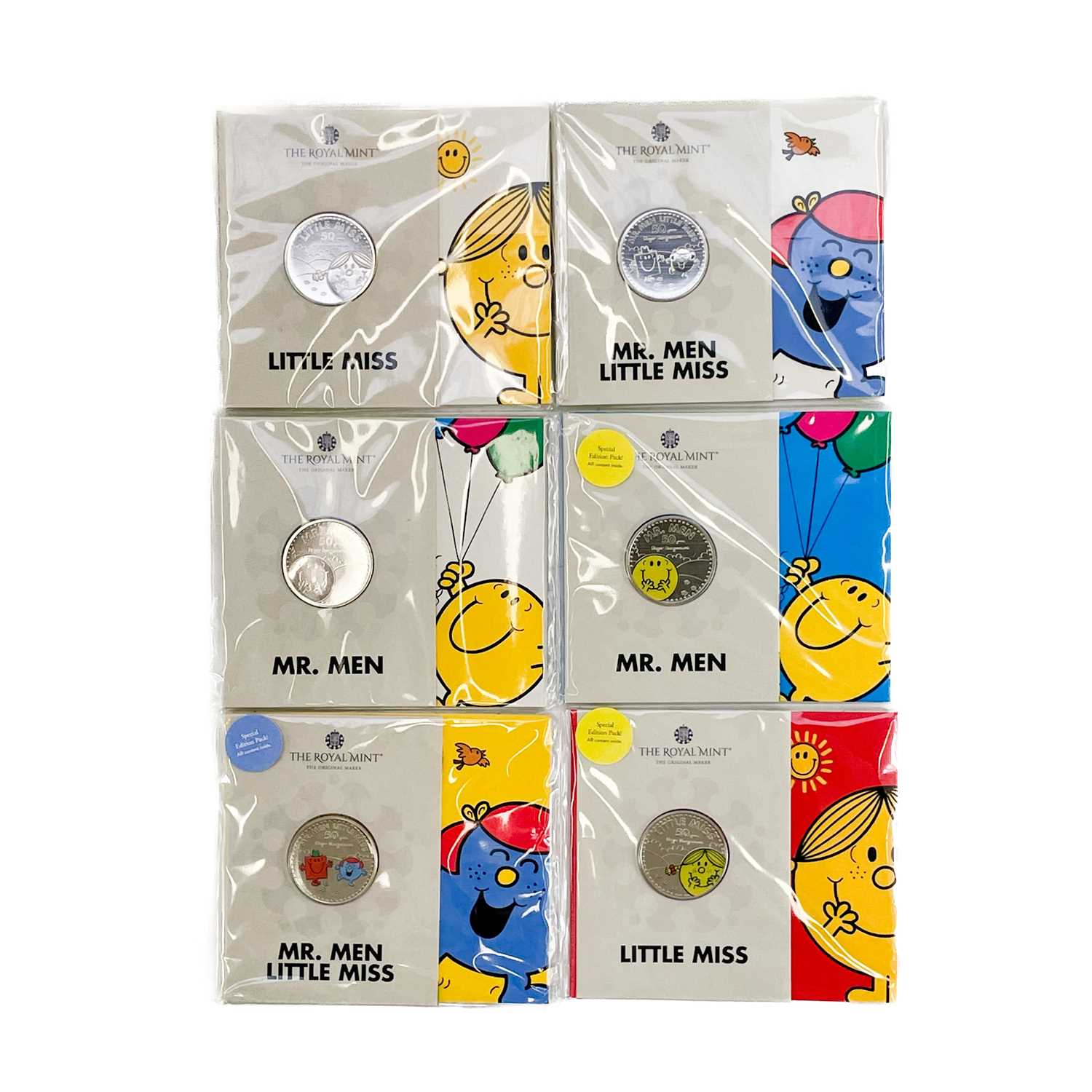 Lot 118 - "Mr. Men/Little Miss"  UK Uncirculated £5 Coins 2020 (x6 Coins)