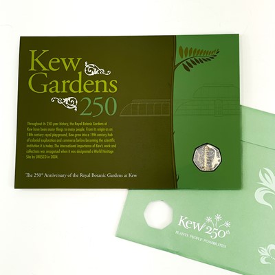 Lot 33 - Great Britain 50 pence Kew Gardens 2009 uncirculated coin postal cover.