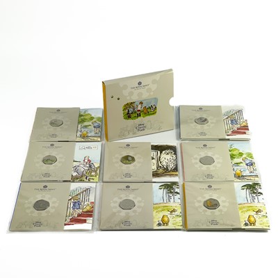 Lot 47 - UK 2020 & 2021 50 pence Disney Classic Pooh colourised and uncolourised