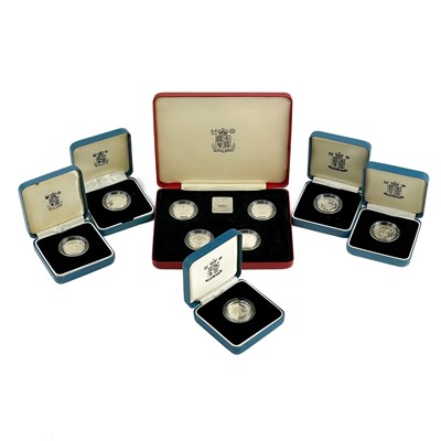 Lot 51 - UK Silver Proof £1 1983 to 1991 inclusive coins in Royal Mint Coin Cases (x9 coins)