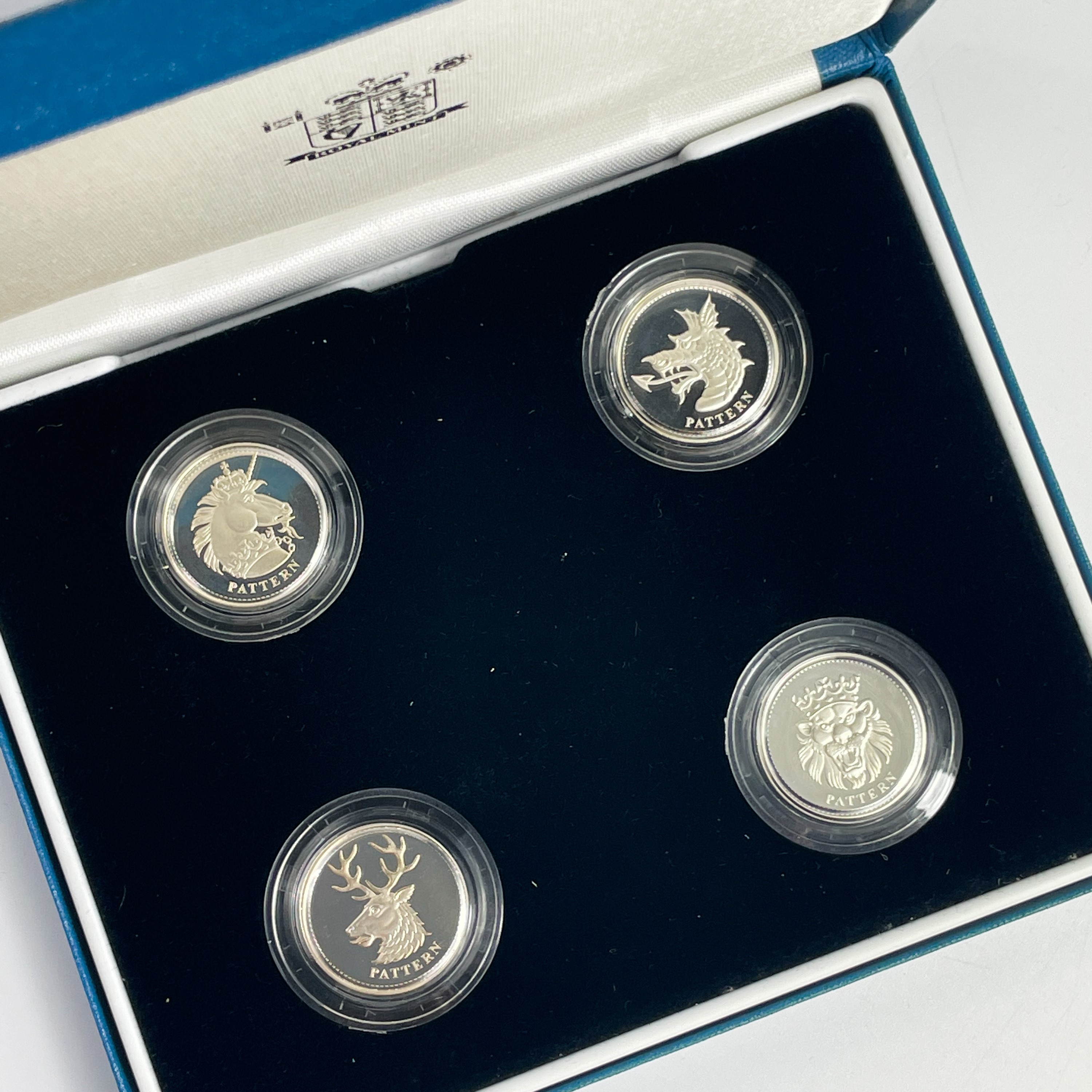 UK Silver Proof '£1 Size' Pattern Coins for 2003 and 2004 in Royal