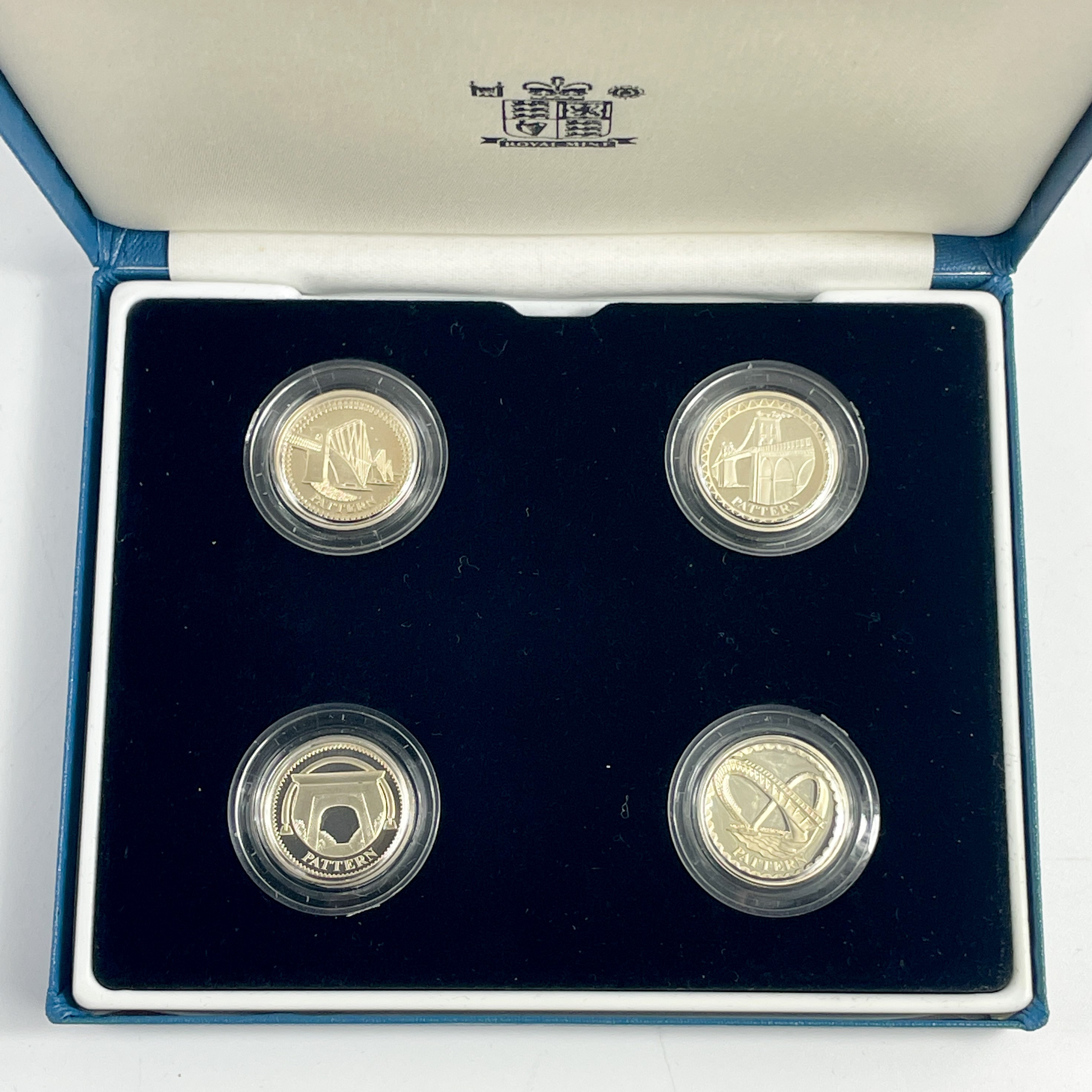 UK Silver Proof '£1 Size' Pattern Coins for 2003 and 2004 in Royal