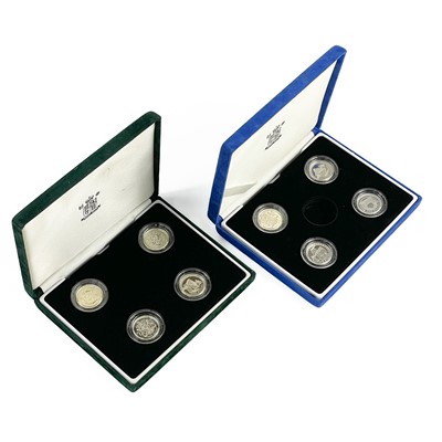 Lot 55 - UK Silver Proof 2001 to 2004 and 2003 to 2006 £1 coins in Royal Mint Boxes.