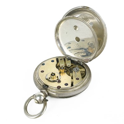 Lot 34 - Two silver cased key wind pocket watches.