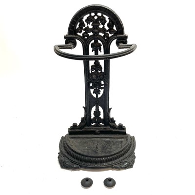 Lot 254 - A Victorian cast iron stick stand.