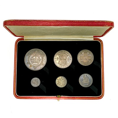 Lot 128 - UK 1927 Wreath Crown Proof set of 3d to Crown in Royal Mint Case of Issue.