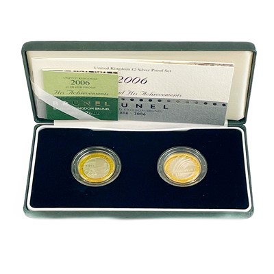 Lot 72 - UK Silver Proof £2 Coins 2006-2008 in Royal Mint Boxes.