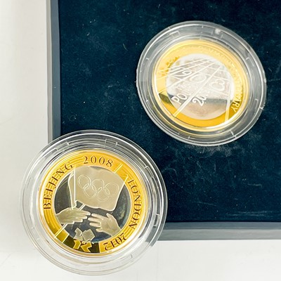 Lot 72 - UK Silver Proof £2 Coins 2006-2008 in Royal Mint Boxes.