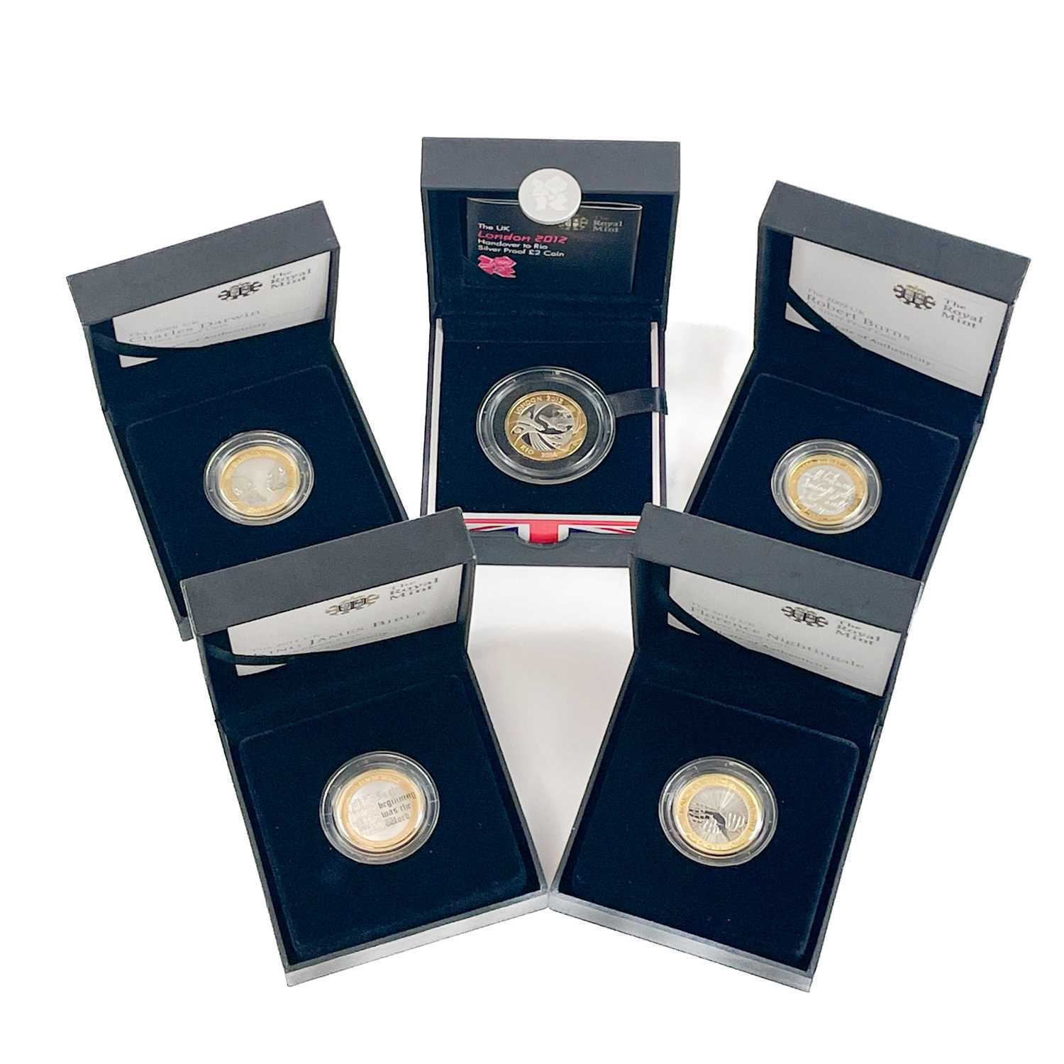 lot-74-uk-silver-proof-2-coins-2009-2012-in-royal