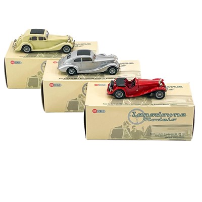 Lot 750 - Lansdowne Models 1930's Cars (x3): MG, Triumph, AC Cars.