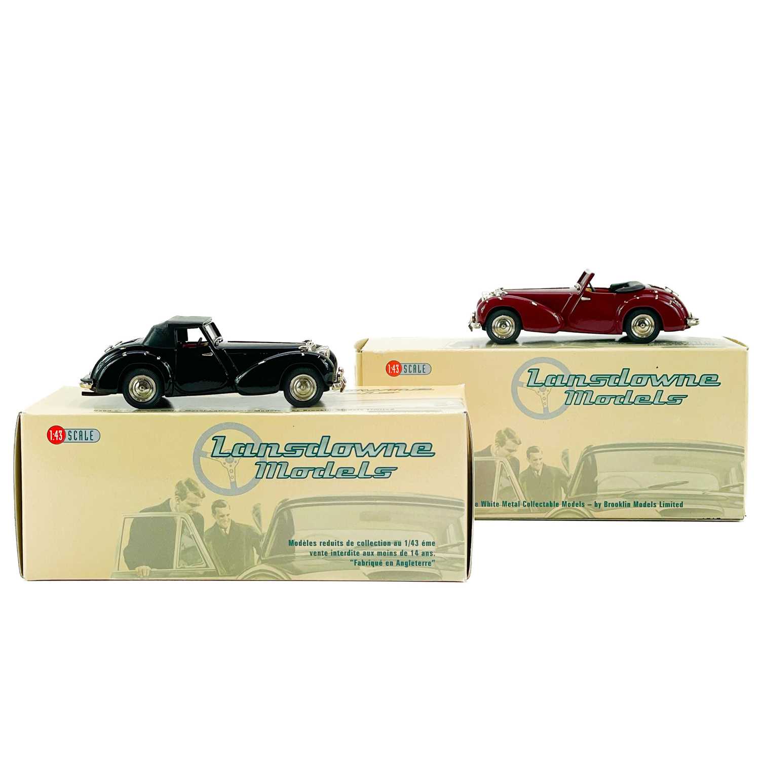 Lot 752 - Lansdowne Models 1949 Cars (x2): Triumph 2000 Roadster Top Up & Top Down.