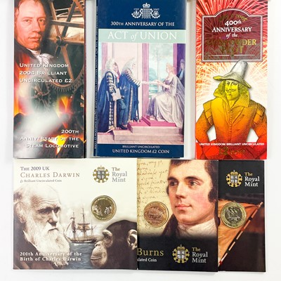 Lot 82 - UK Uncirculated 2004-2009 £2 Royal Mint sealed packs (x10)