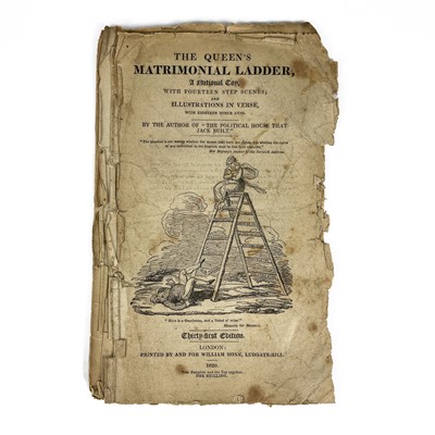 Lot 157 - George Cruikshank Illustrations. 'The Queen's Matrimonial Ladder'.