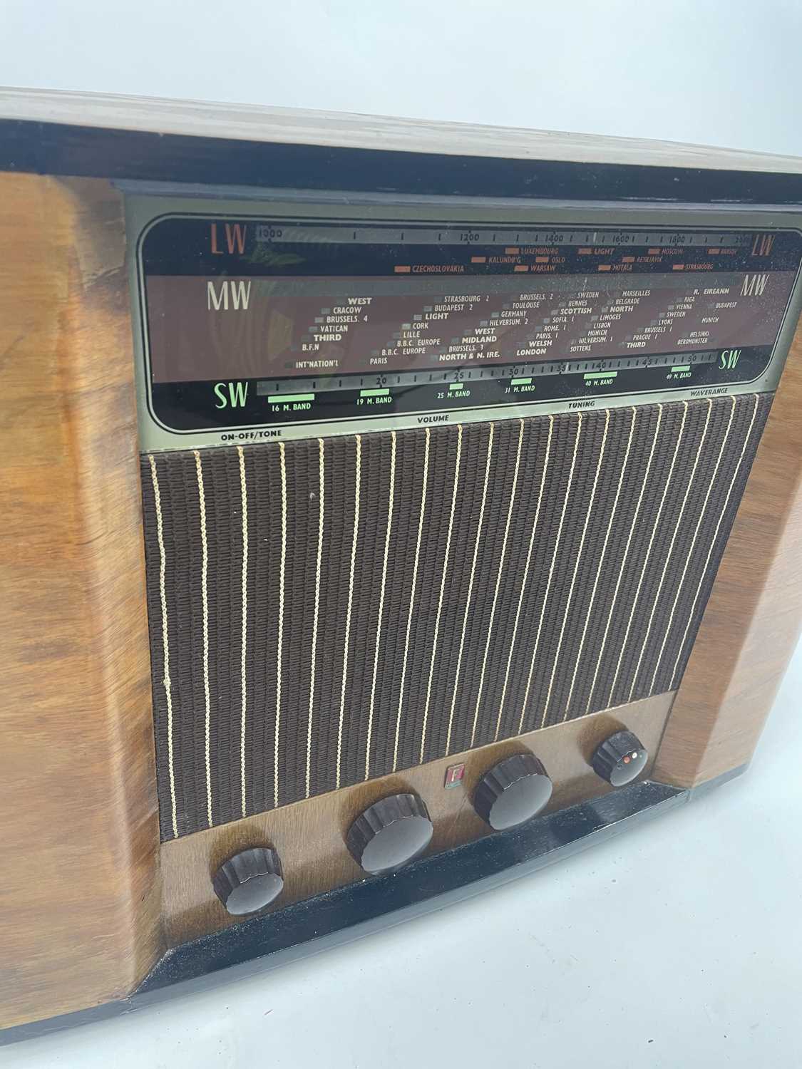 Lot 254 - A 1950s Ferranti 215 valve radio receiver.