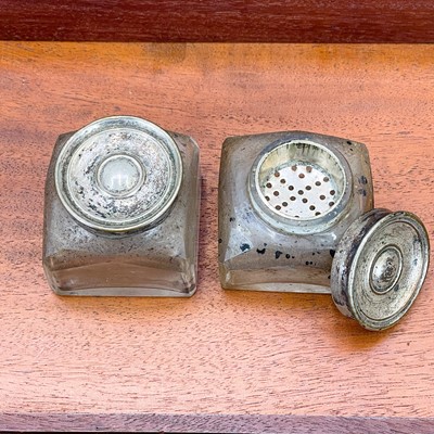 Lot 67 - A Georgian mahogany and brass bound campaign writing slope by Gaimes.