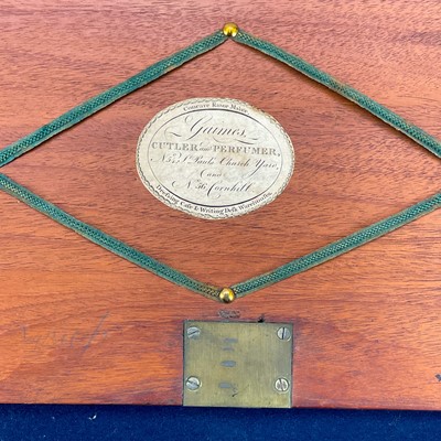 Lot 67 - A Georgian mahogany and brass bound campaign writing slope by Gaimes.