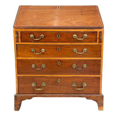 Lot 1965 - A 19th century mahogany bureau.