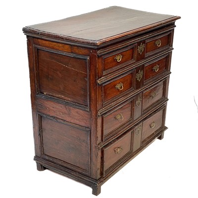 Lot 109 - An 18th century oak chest of drawers.