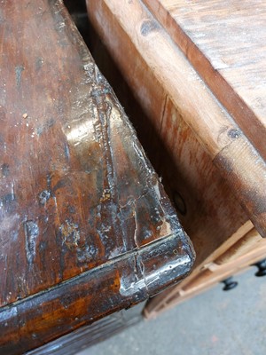 Lot 109 - An 18th century oak chest of drawers.