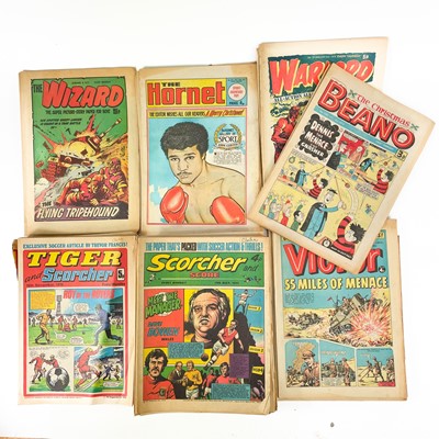 Lot 776 - 1970's Comics including Scorcher, Tiger, Victor, Beano etc (x56)