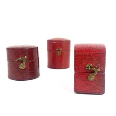 Lot 293 - Three late Georgian ring boxes.