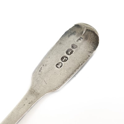 Lot 202 - Six silver tea spoons and two silver coffee spoons.