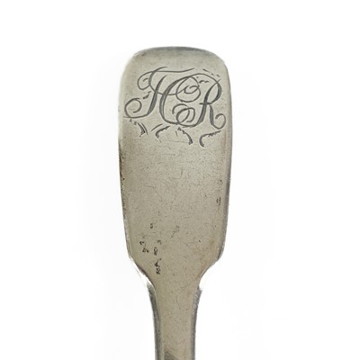 Lot 202 - Six silver tea spoons and two silver coffee spoons.