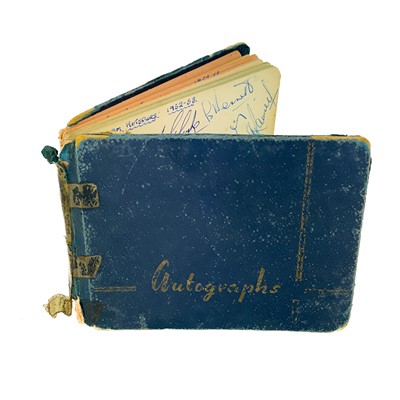 Lot 201 - FOOTBALL INTEREST; An autograph book dating from the 1950's