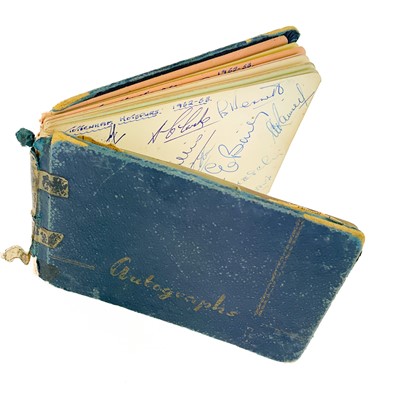 Lot 201 - FOOTBALL INTEREST; An autograph book dating from the 1950's