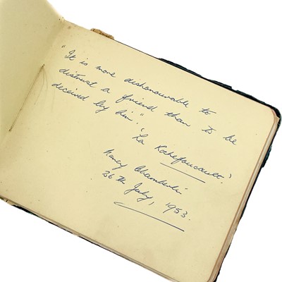 Lot 201 - FOOTBALL INTEREST; An autograph book dating from the 1950's