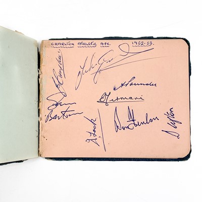 Lot 201 - FOOTBALL INTEREST; An autograph book dating from the 1950's