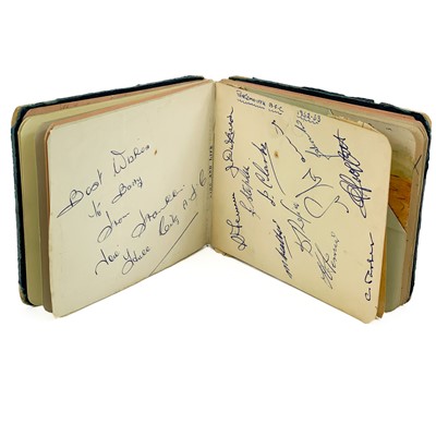 Lot 201 - FOOTBALL INTEREST; An autograph book dating from the 1950's