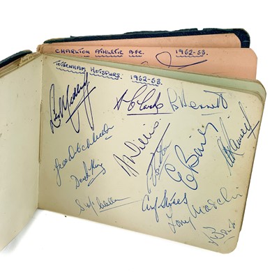 Lot 201 - FOOTBALL INTEREST; An autograph book dating from the 1950's