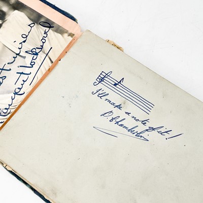 Lot 201 - FOOTBALL INTEREST; An autograph book dating from the 1950's