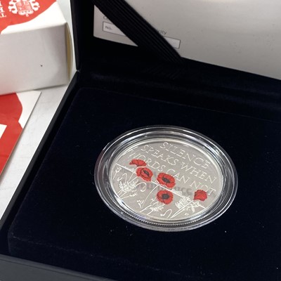 Lot 99 - UK Silver Proof 2017-2018 £5 Royal Mint cased coins (x4).