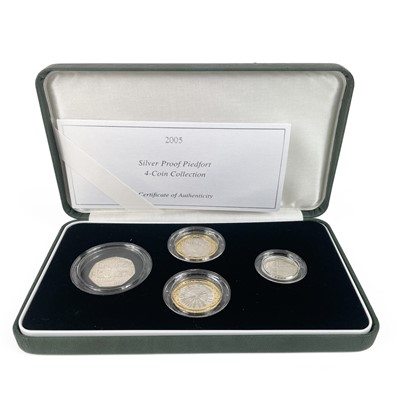 Lot 1 - Royal Mint, Great Britain. 2005 4 coin silver proof piedfort coin cased set.