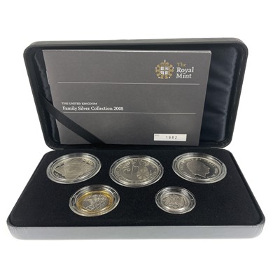 Lot 2 - Royal Mint, Great Britain. 2008. 5 coin family silver proof collection of 5 coins.