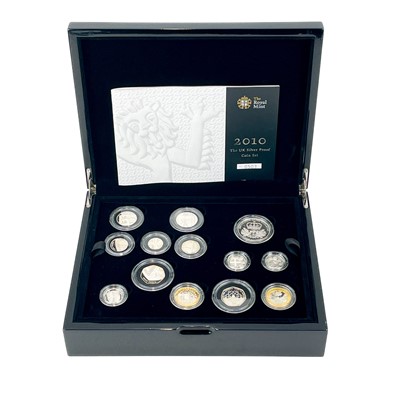 Lot 4 - Royal Mint, Great Britain. 2010. 13 coin silver proof coin set.