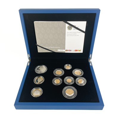Lot 5 - Royal Mint UK. Silver proof. 2012 Diamond Jubilee coin set.