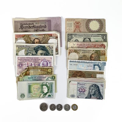 Lot 15 - World Banknotes: G.B., France, Germany, Switzerland, USA etc