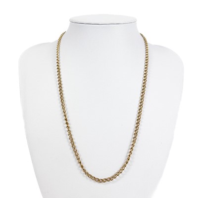 Lot 195 - A 9ct curb link necklace.