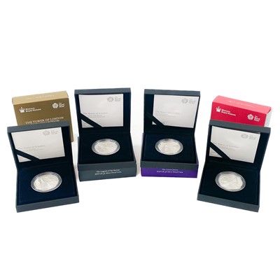 Lot 102 - UK Silver Proof 2019 Tower of London Coin Collection (x4)