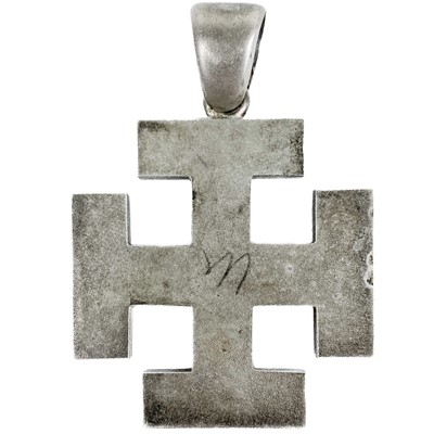 Lot 256 - A Victorian Jerusalem cross pendant.