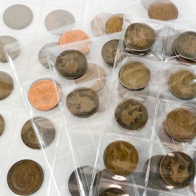 Lot 138 - UK Copper/Bronze Pennies including rare 1950 & 1951 coins.
