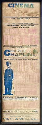 Lot 122 - A 1922 Charlie Chaplin film poster.