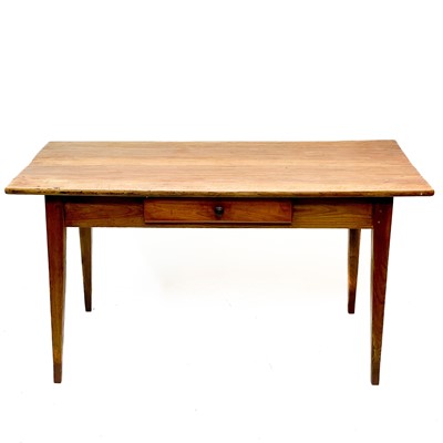 Lot 145 - A French walnut kitchen table.