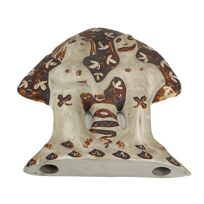Lot 834 - A Susan and Richard Parkinson pottery Adam and Eve plaque.