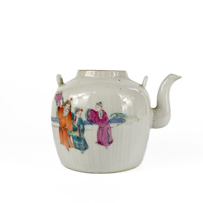 Lot 123 - A Chinese famille rose porcelain teapot, 19th century.