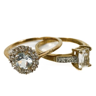 Lot 192 - Two 9ct gold gem set rings.